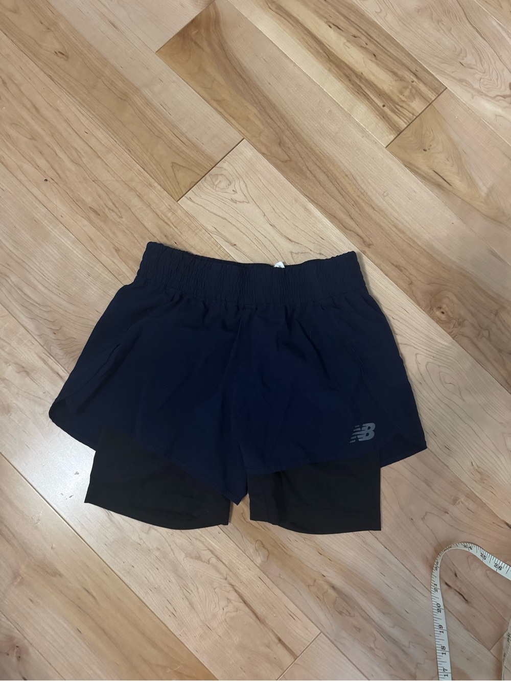 New Balance Women's Navy Blue 2-in-1 Athletic Shorts